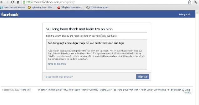 Hướng dẫn mở khóa tài khoản Facebook bị checkpoint : Sữa tươi Hà Nội