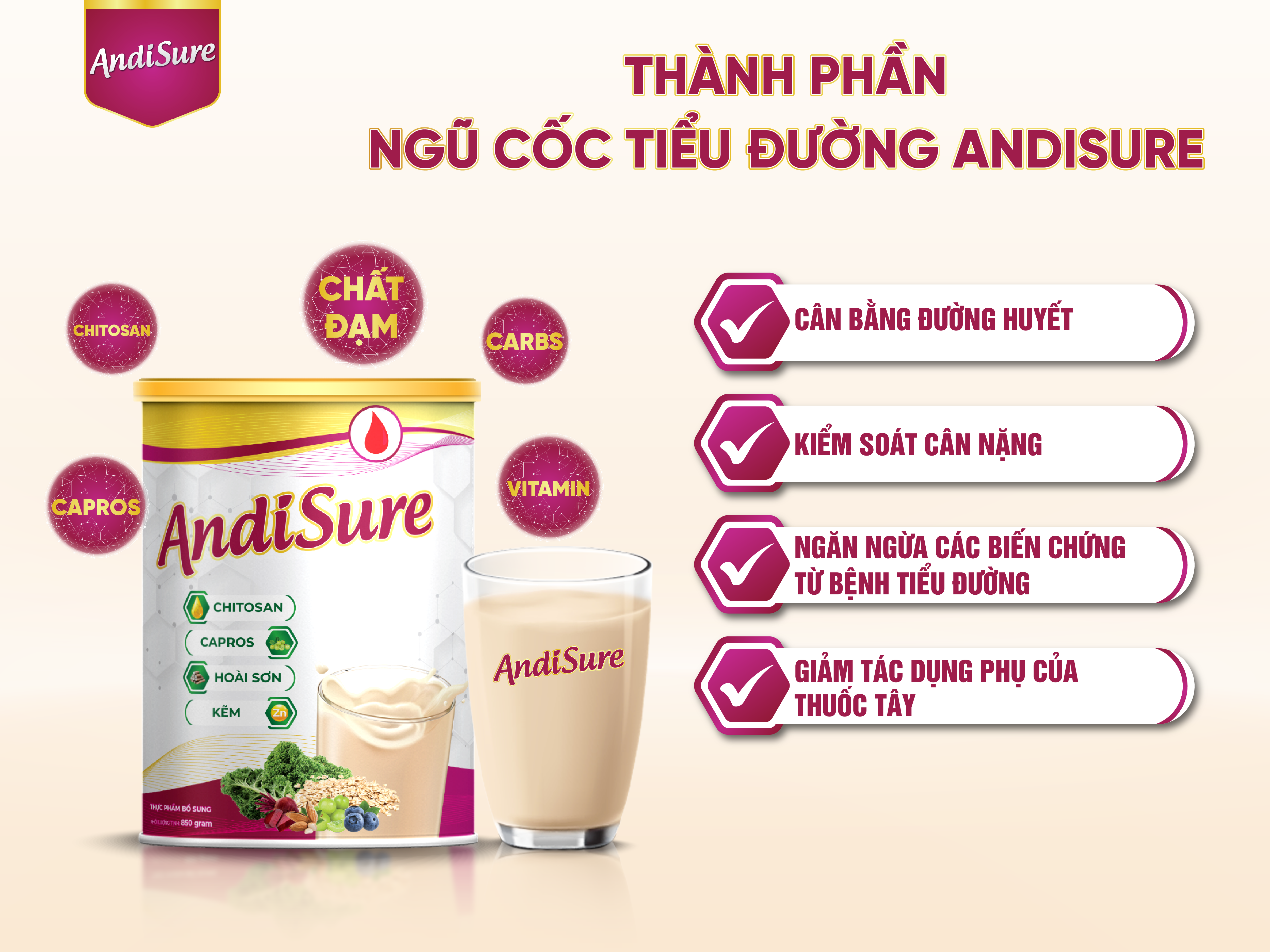 Ngũ cốc tiểu đường AndiSure